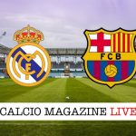 Real Madrid Barcellona cronaca diretta live risultato in campo reale