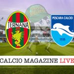 Ternana Pescara cronaca diretta risultato tempo reale