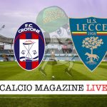 Crotone Lecce cronaca diretta live risultato in tempo reale