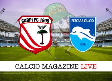 Carpi Pescara cronaca diretta live risultato in tempo reale