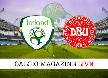 Irlanda Danimarca cronaca diretta live risultato in tempo reale