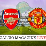 Arsenal Manchester United cronaca diretta live risultato in tempo reale