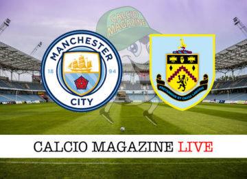 Manchester City Burnley cronaca diretta live risultato in tempo reale