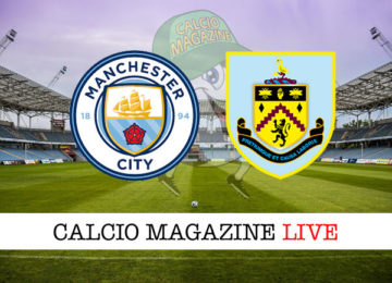 Manchester City Burnley cronaca diretta live risultato in tempo reale