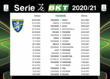 Calendario Frosinone 2020/2021: tutte le partite