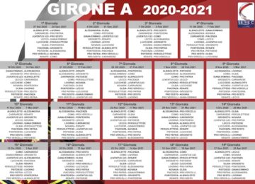 calendario serie c girone a 2020-2021