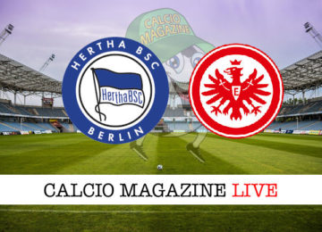 Hertha Berlino Eintracht Francoforte cronaca diretta live risultato in tempo reale