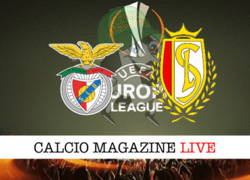 Benfica Standard Liegi cronaca diretta live risultato in tempo reale