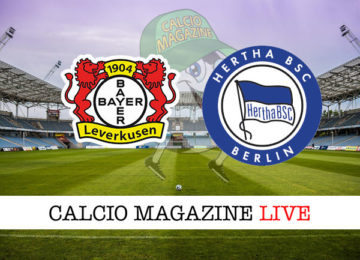 Bayer Leverkusen Hertha Berlino cronaca diretta live risultato in tempo reale