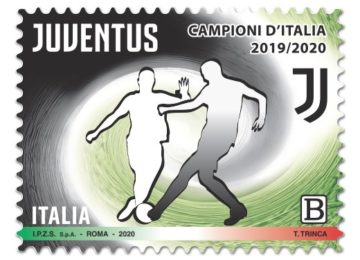 Francobollo per la Juventus Campione d'Italia 2019/2020