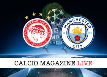 Olympiakos Manchester City cronaca diretta live risultato in tempo reale