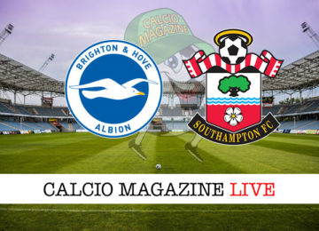 Brighton Southampton cronaca diretta live risultato in tempo reale