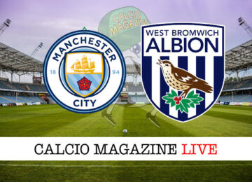 Manchester City West Bromwich cronaca diretta live risultato in tempo reale