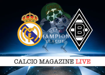 Real Madrid M'Gladbach cronaca diretta live risultato in tempo reale