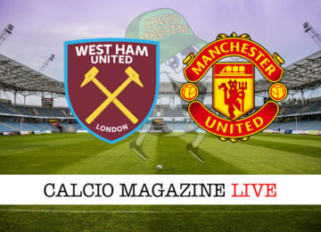 West Ham Manchester United cronaca diretta live risultato in tempo reale