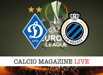 Dinamo Kiev Club Brugge cronaca diretta live risultato in tempo reale