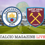 Manchester City West Ham cronaca diretta live risultato in tempo reale