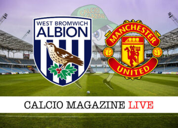 West Bromwich Manchester United cronaca diretta live risultato in tempo reale