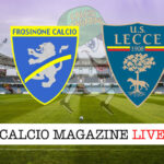 Frosinone - Lecce cronaca diretta live risultato in tempo reale