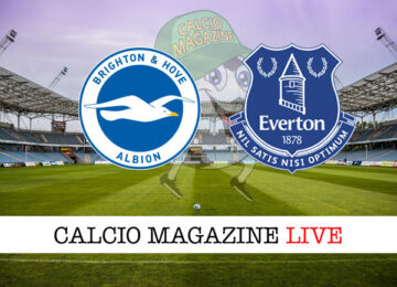 Brighton – Everton cronaca diretta live risultato in tempo reale