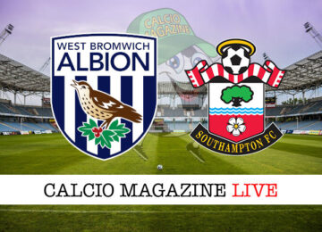 West Bromwich - Southampton cronaca diretta live risultato in tempo reale