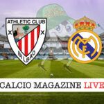 Athletic Bilbao - Real Madrid cronaca diretta live risultato in tempo reale