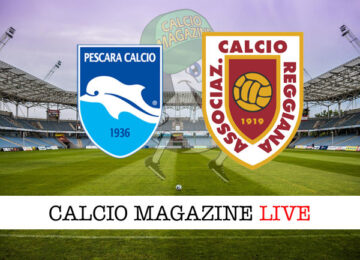 Pescara - Reggiana cronaca diretta live risultato in tempo reale