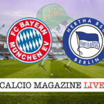 Bayern Monaco Hertha Berlino cronaca diretta live risultato in tempo reale