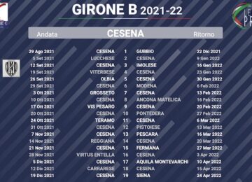 calendario cesena 2021-2022