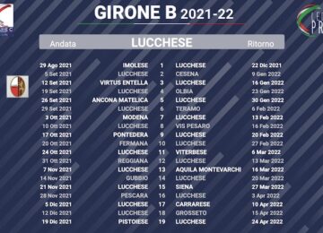 calendario lucchese 2021-2022