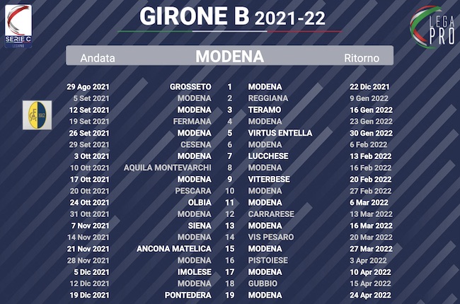 Calendario: Modena-Cittadella il 2/4 - Modena FC