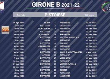 calendario pistoiese 2021-2022