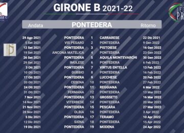 calendario pontedera 2021-2022