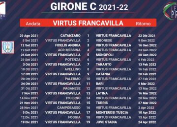 calendario virtus francavilla 2021-2022