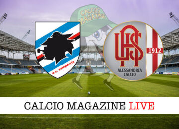 Sampdoria Alessandria cronaca diretta live risultato in tempo reale