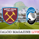 West Ham Atalanta cronaca diretta live risultato in tempo reale