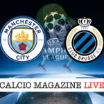 Manchester City Club Brugge cronaca diretta live risultato in tempo reale