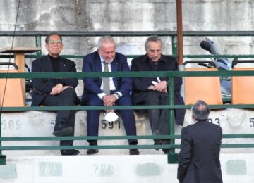 presidente Pier Luigi Betturri con Francesco Ghirelli e Giancarlo Abete - foto Romani