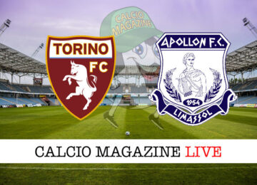 Torino Apollon Limassol cronaca diretta live risultato in tempo reale