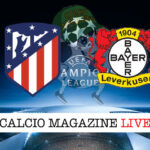 Atletico Madrid Bayer Leverkusen cronaca diretta live risultato in tempo reale