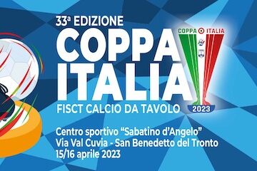 Coppa Italia 2023 di Calcio da Tavolo a San Benedetto del Tronto