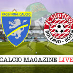 Frosinone Sudtirol cronaca diretta live risultato in tempo reale