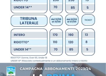 punti vendita abbonamenti pineto calcio 2023 2024