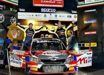 Riccardo DI iuorio e Doriano Maini scuderia RO racing vincitori Rally Roma Capitale Crz