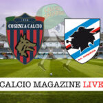 Cosenza Sampdoria cronaca diretta live risultato in tempo reale