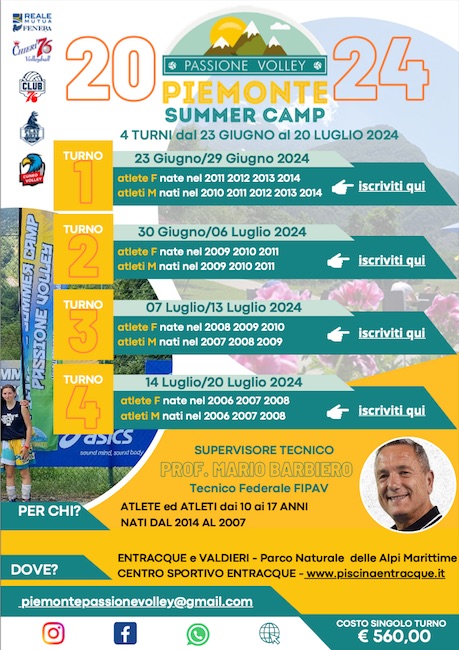 piemonte summer camp 2024