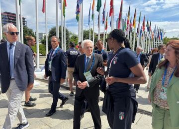 mattarella al villlaggio olimpico