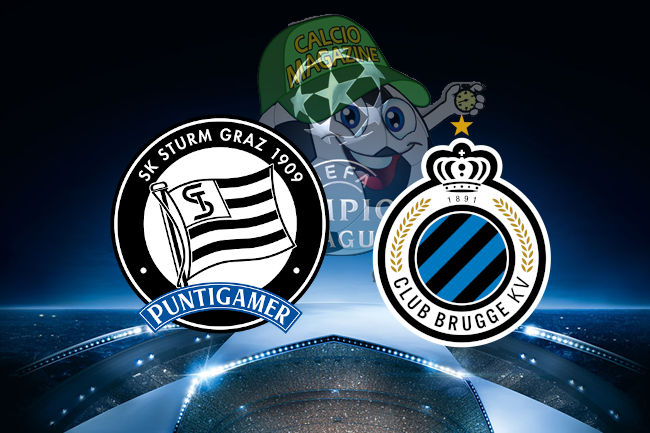 Sturm Graz Club Brugge cronaca diretta live risultato in tempo reale