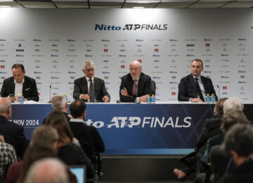 Nitto ATP Finals 2024 | Press conference Angelo Binaghi, ⁠Andrea Abodi, Alberto Cirio, ⁠Stefano Lo Russo | Turin (ITA), Inalpi Arena, 17.11.2024 | Foto: Francesca Grana/FITP