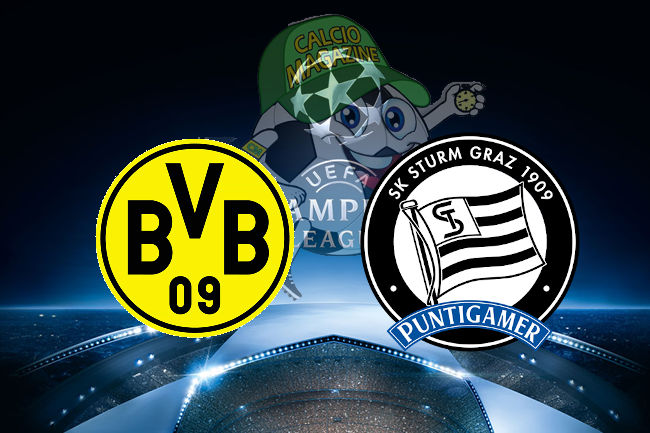 Borussia Dortmund Sturm Graz cronaca diretta live risultato in tempo reale